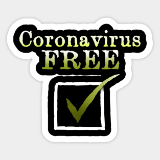 Coronavirus free Sticker